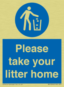 Please take your litter home